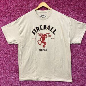 Fireball Whiskey Red Hot Logo Poster T-Shirt 2XL